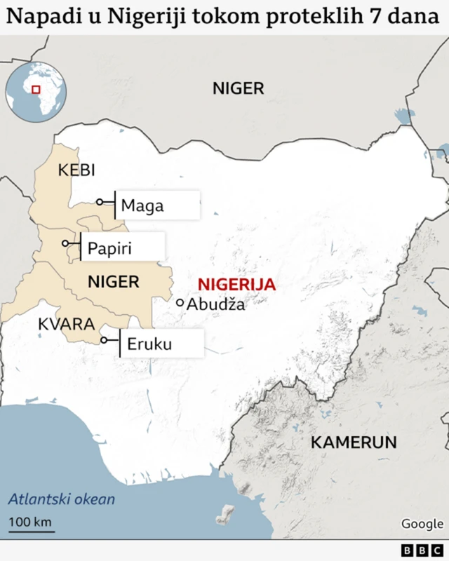 mapa nigera i nigerije