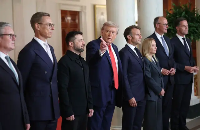 Зеленський, Трамп та європейські лідери