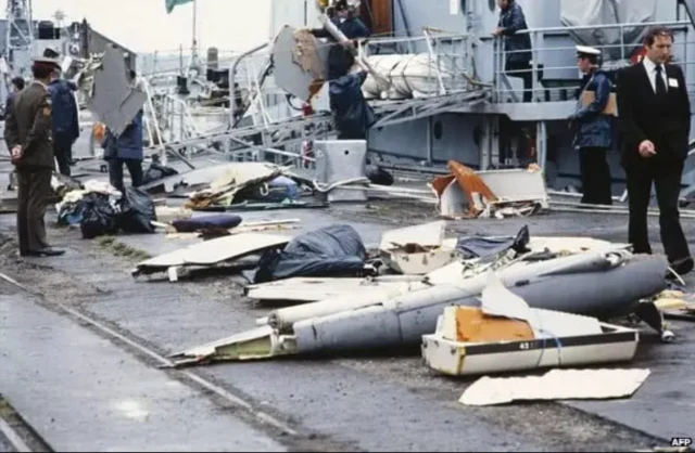 ਹਾਦਸੇ ਦਾ ਸ਼ਿਕਾਰ ਹੋਏ ਜਹਾਜ਼ ਦੇ ਟੁਕੜੇ ਜੋ ਬਾਅਦ ਵਿੱਚ ਮਿਲੇ