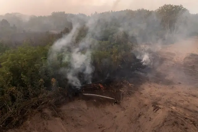 požari u srbiji, požar u deliblatskoj peščari, gašenje požara