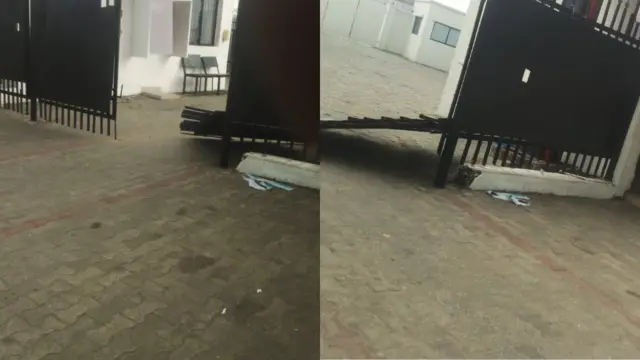 Warri Bank staff jump fence