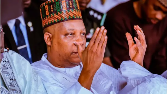 Nigeria vice president Kashim Shettima dey pray for Eid