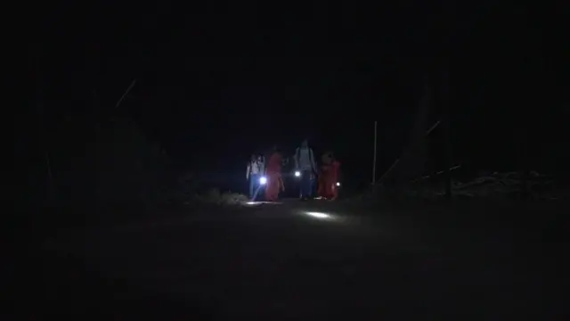 చీకటి, పులులు, పిల్లలు, కాపాడడం, టార్చ్‌లైట్, మహిళలు