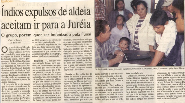 O avanço de igrejas evangélicas em aldeias indígenas: 'Não tem gay, família é sagrada, seguem os mandamentos sem conhecer a Bíblia' Página de jornal