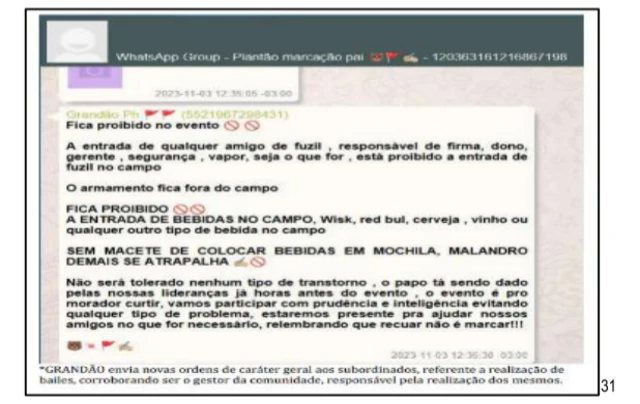 Print mostra regras de conduta em evento