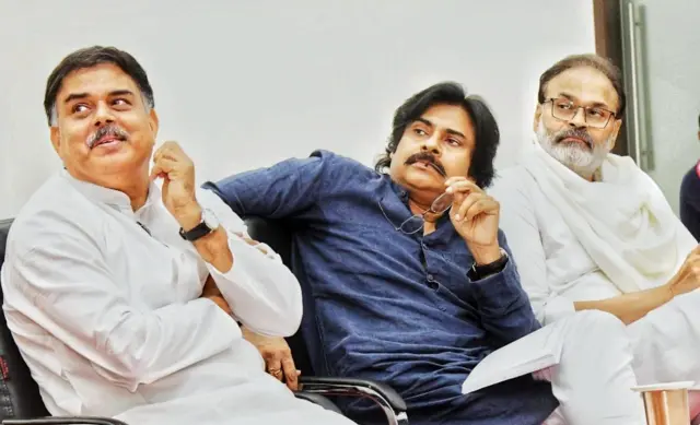 నాదెండ్ల మనోహర్, పవన్ కల్యాణ్, నాగబాబు