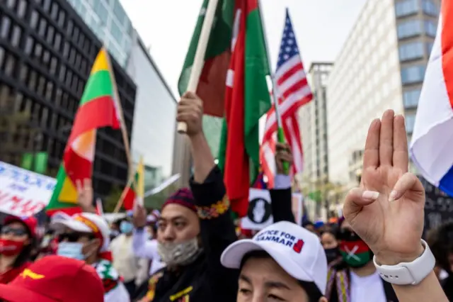 ၂၀၂၁ ခုနှစ်အတွင်းက ဝါရှင်တန်က မြန်မာ့အရေးဆန္ဒထုတ်ဖော်ပွဲ