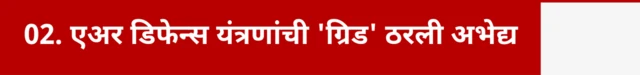 एअर डिफेन्स यंत्रणांची 'ग्रिड' ठरली अभेद्य
