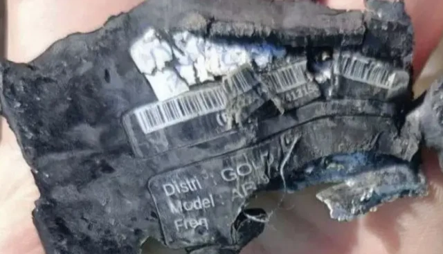 ધડાકા પછી પેજરના અવશેષની તસવીર