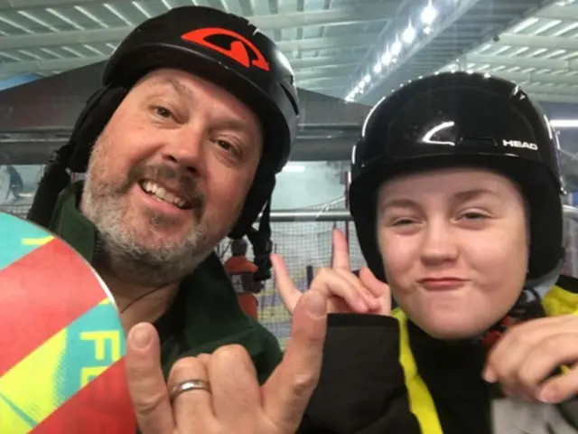 Olly and im papa Stuart Stephens