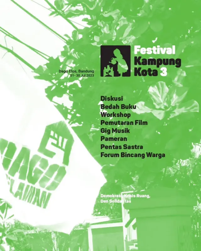 Poster, festival kampung kota, bandung