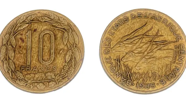 Pieces of 10 francs coins