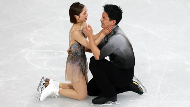 Японские фигуристы Рику Миура и Рюити Кихара