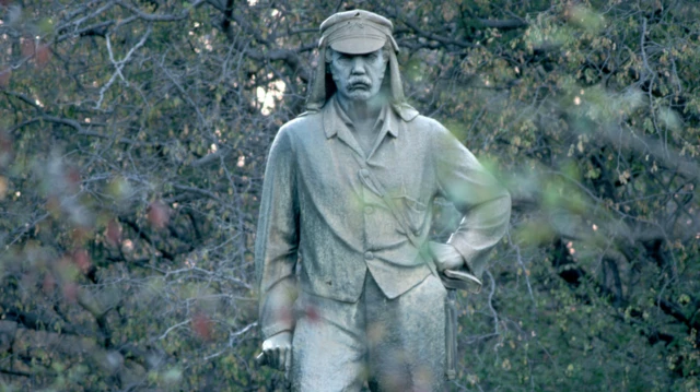 Statue de Livingstone aux chutes Victoria.