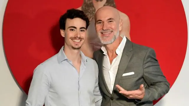 Salustiano García Cruz y su hijo. 