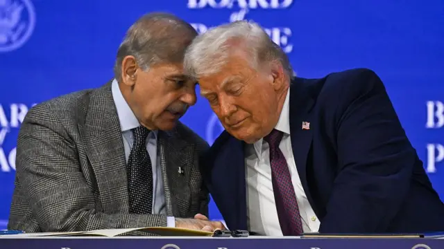 पाकिस्तान के पीएम शहबाज़ शरीफ़ और अमेरिकी राष्ट्रपति डोनाल्ड ट्रंप