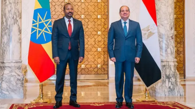 ቀዳማይ ሚኒስተር ኣብይ ኣሕመድን ፕረዚደንት ኣል ሲሲን