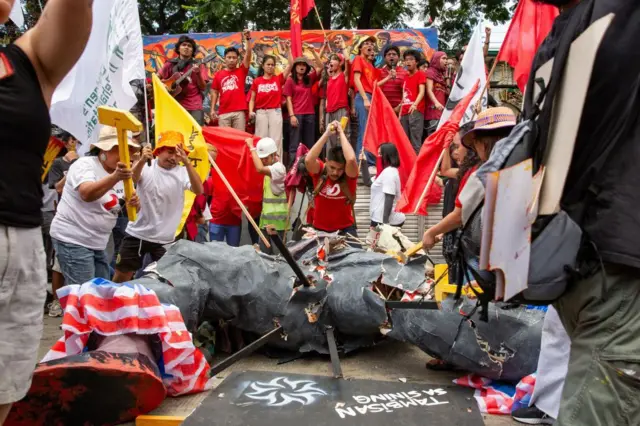 Акция протеста в Маниле
