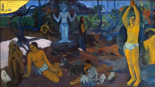 Détail de " D'où venons nous ? Que sommes nous ? Où allons nous ? ", Paul Gauguin, 1897.
