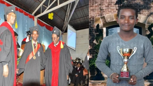 Dr. Jiinenus bara 2013 qabxii olaanaadhaan Yuniversitii Wallaggaarraa eebbifamuun badhaasa waancaa argate