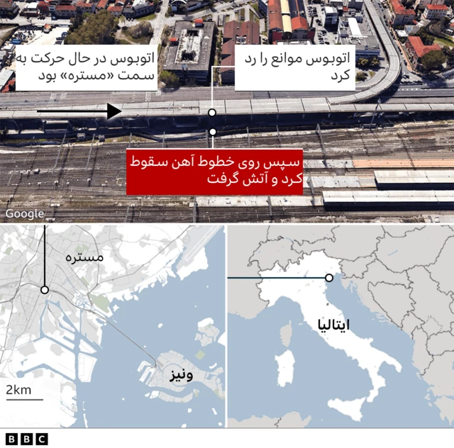 سقوط اتوبوس