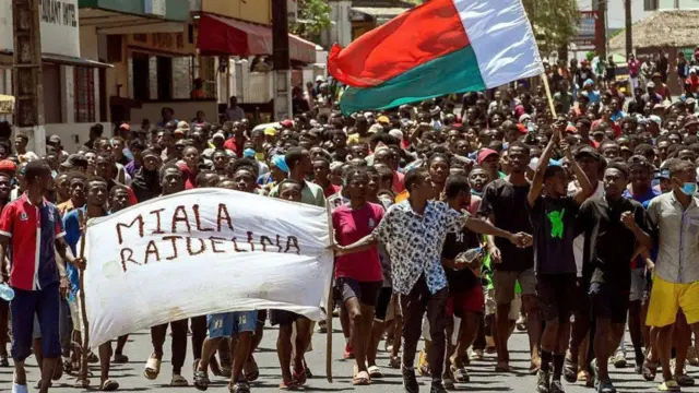 Gen Z protesters march against Madagascar govment