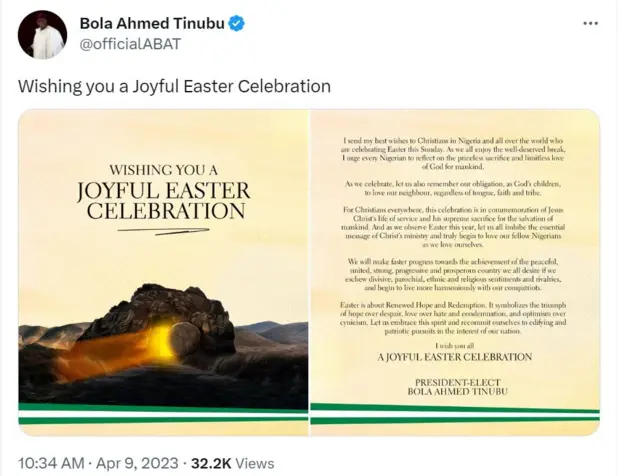 Bola Tinubu, Nigeria president-elect