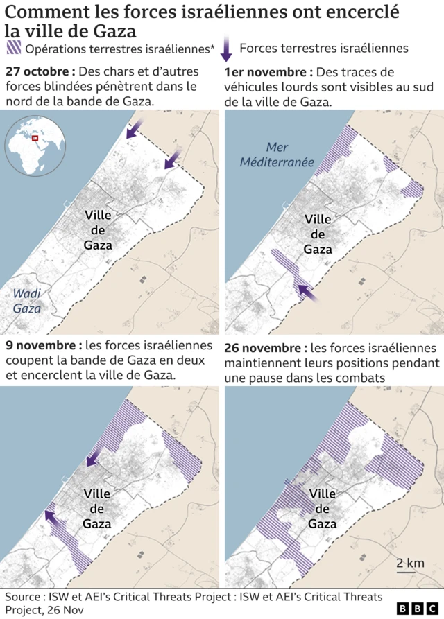 Carte territoires Gaza