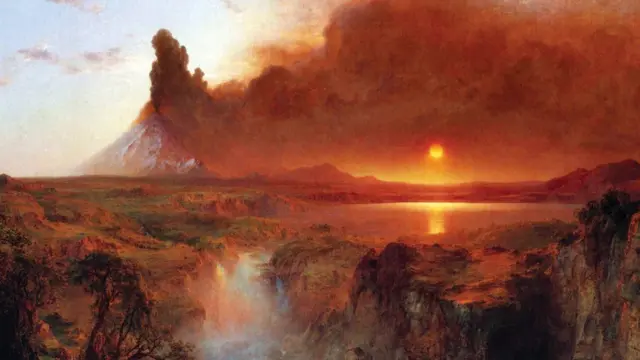 Frederic Edwin Church bin paint di Ecuador Cotopaxi volcano for di 1860