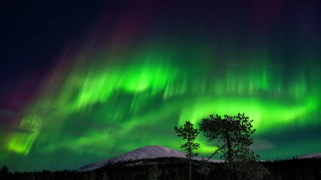 Northern Lights display in northern Europe