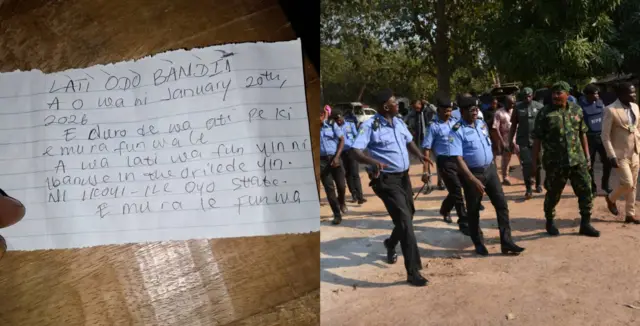 Aworan lẹta ti awọn agbebọn kọ ransẹ si awọn araalu