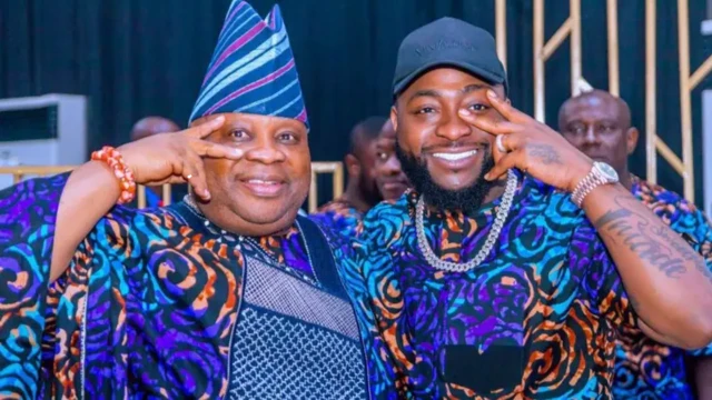 Foto of David Adeleke and im nephew, Davido. 