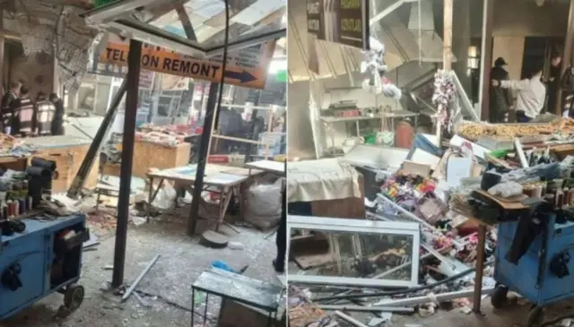 Gulistonda portlash oqibati tasvirlari