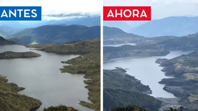Fotografías del embalse San Rafael publicadas por la alcaldía de Bogotá.