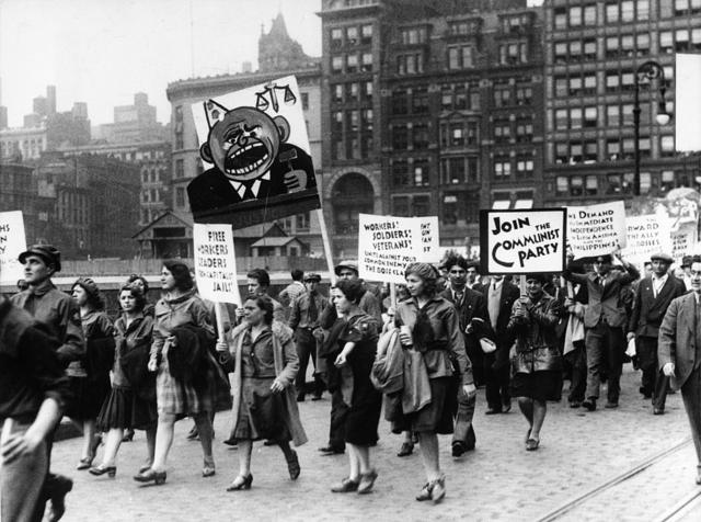Mujeres comunistas estadounidenses marcharon en Nueva York
