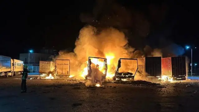 Російська атака на Ізмаїльський порт ударними безпілотниками 