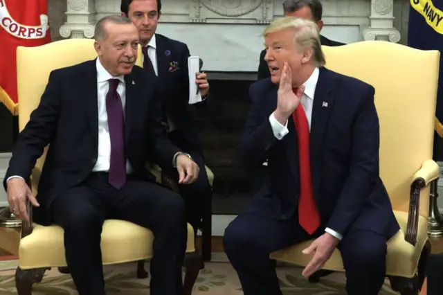 Erdoğan ve Trump.