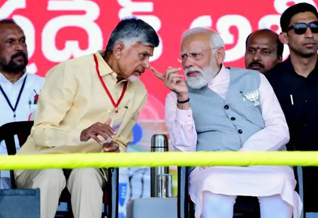 चंद्राबाबू नायडू आणि पंतप्रधान नरेद्र मोदी