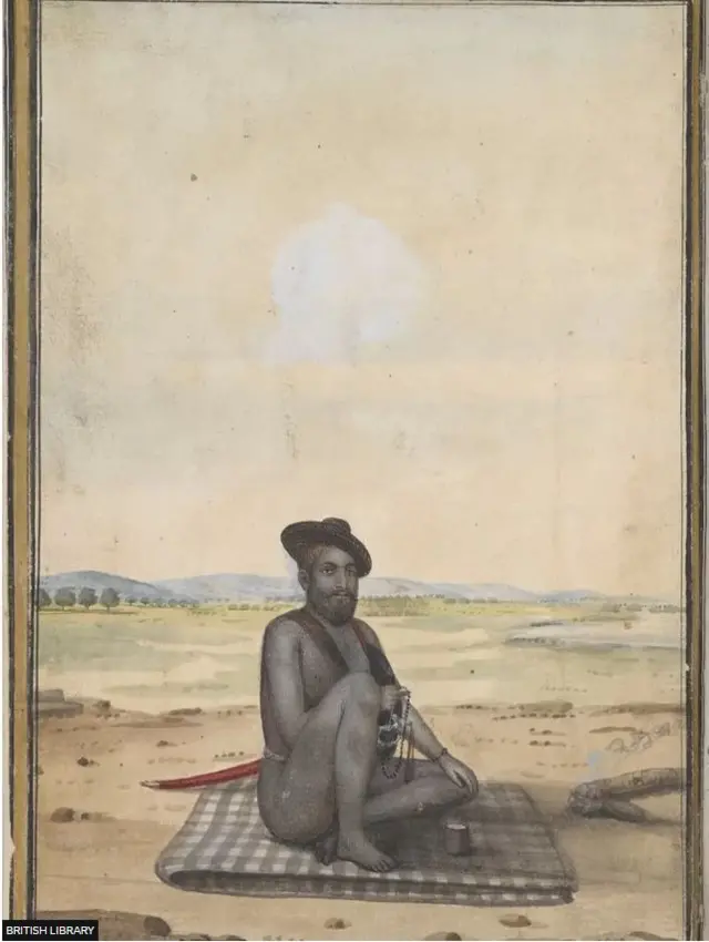 19वीं सदी में बनाई गई नागा पंथ के एक साधु की तस्वीर.