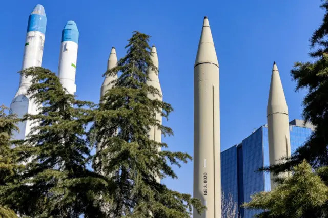 ईरान की बैलिस्टिक मिसाइलों की प्रतिकृति