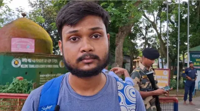 ब्राह्मणबेरिया मेडिकल कॉलेज से भारत पहुंचे एक छात्र