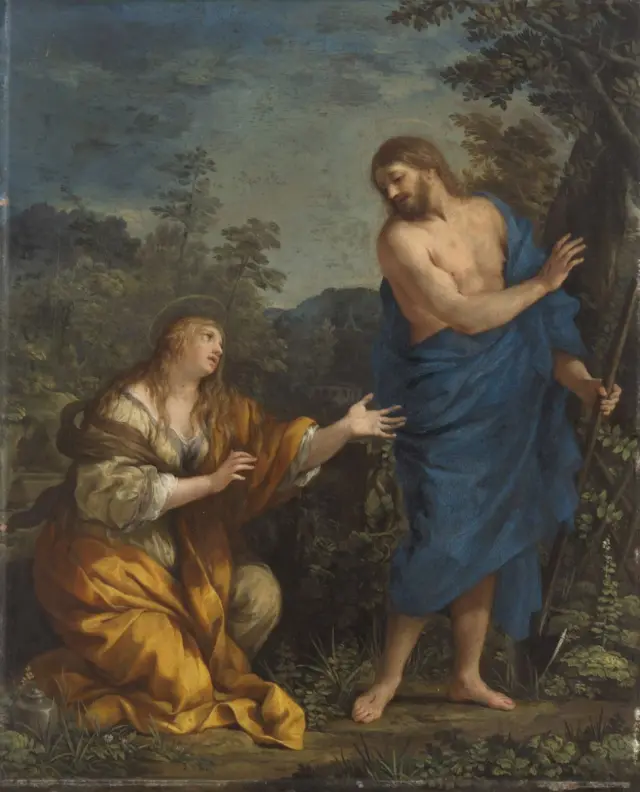 Maria Madalena e Jesus, em obra de Ciro Ferri, do século 18