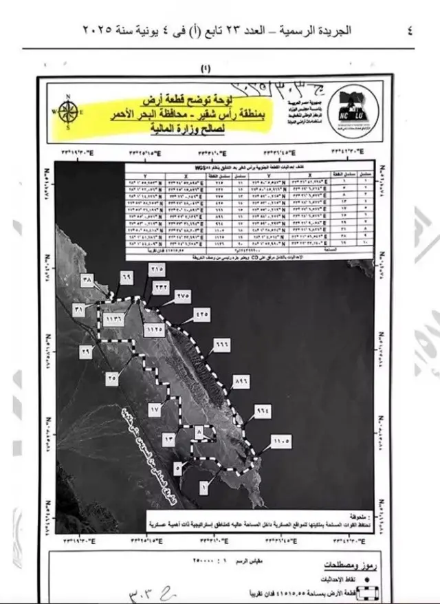 صورة من قرار رئيس الجمهورية المنشور بالجريدة الرسمية المصرية 