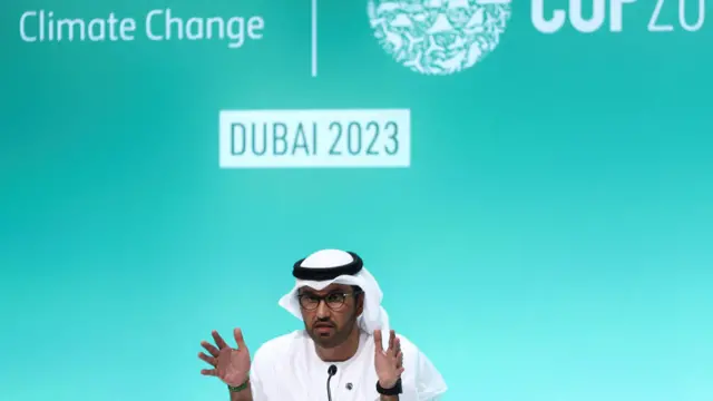 Sultão Ahmed Al Jaber fala na COP28