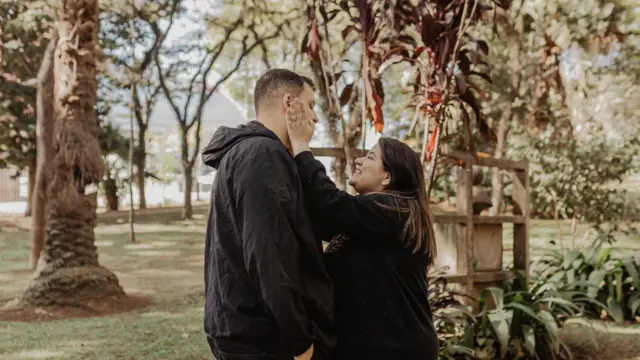 Lucca Zanini com a esposa