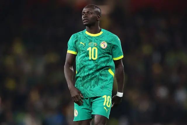 Sadio Mané lors du match amical international entre le Brésil et le Sénégal à l’Emirates Stadium le 15 novembre 2025 à Londres, en Angleterre. 