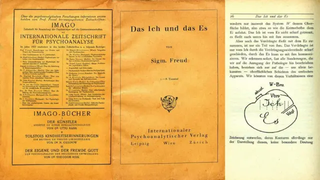 Páginas de "El ego y el id" de una de las primeras ediciones. 