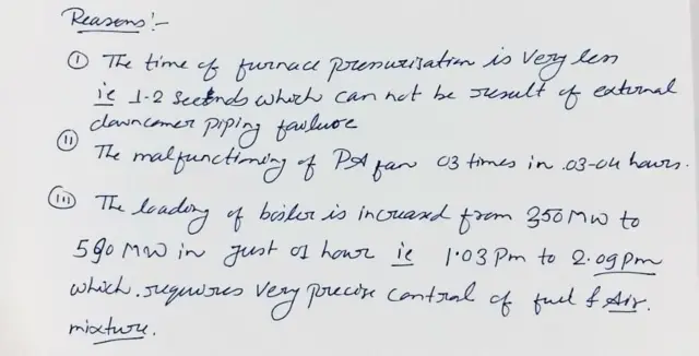 राज्य सरकार ने कहा है कि घटना की प्रारंभिक रिपोर्ट के मुताबिक़ कम समय में उत्पादन क्षमता बढ़ाए जाने की कोशिश के दौरान पावर प्लांट का बॉयलर फट गया था