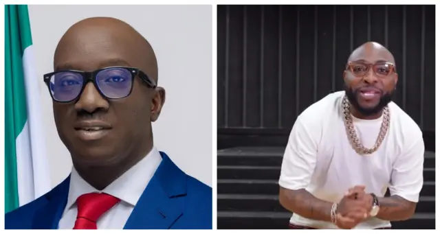 Gomina ipinlẹ Edo, Monday Okpebholo ati David Adeleke (Davido)