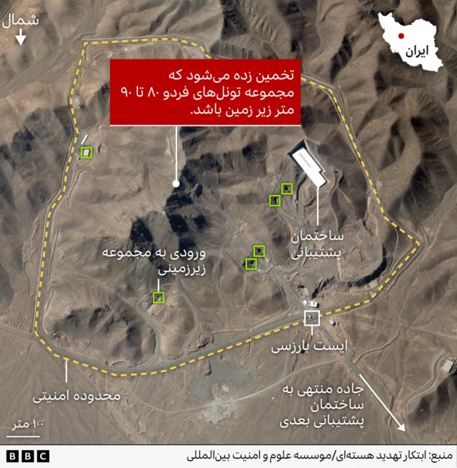 عکس ماهواره ای فردو